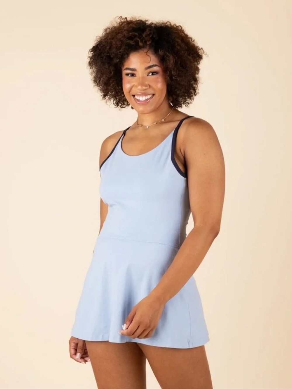 FP Movement By Free People Hot Shot Stretch Cotton Skortsie in High Dive Sz L